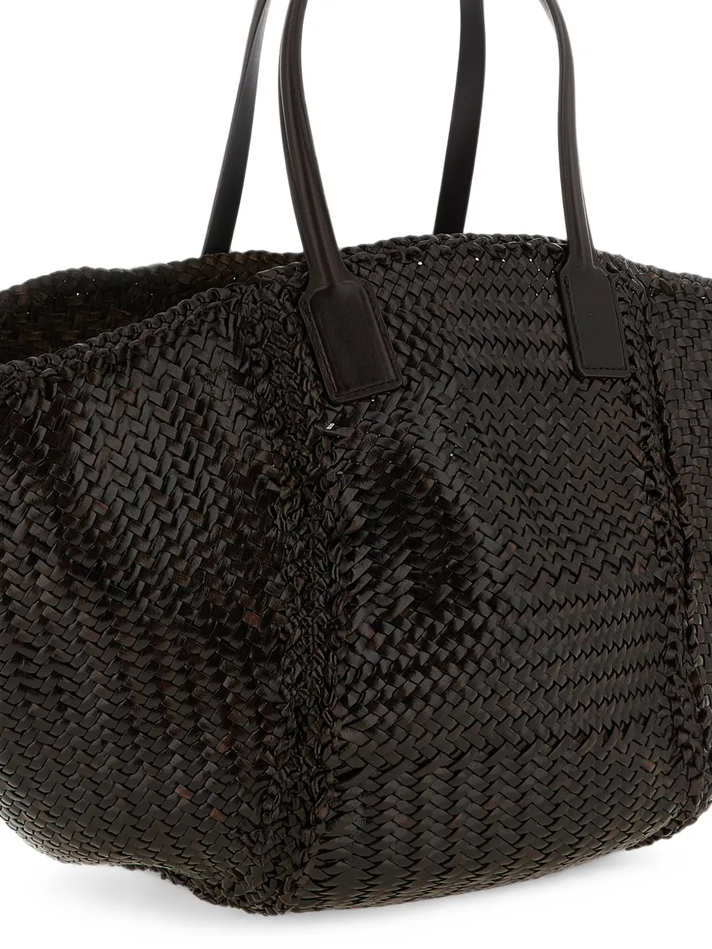 DRAGON DIFFUSION Teresa Cabas geweven leren maxi-shopper Bruin