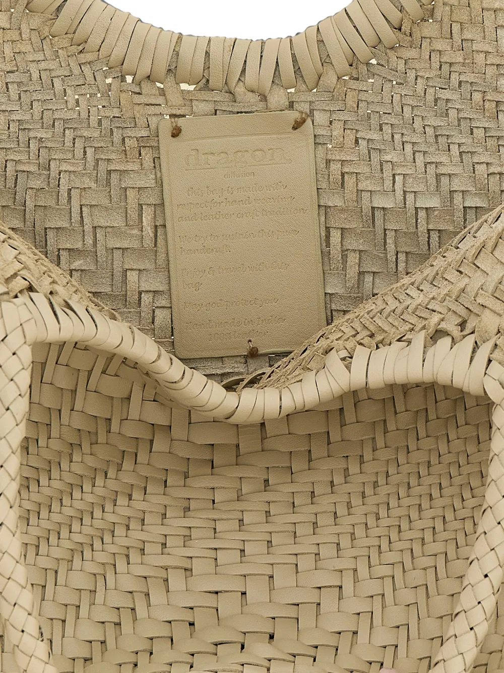 DRAGON DIFFUSION Nantucket Optical leren shopper Beige