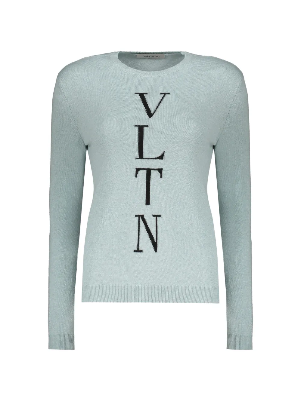 Valentino Garavani VLTN intarsia-knit wool sweater - Blau