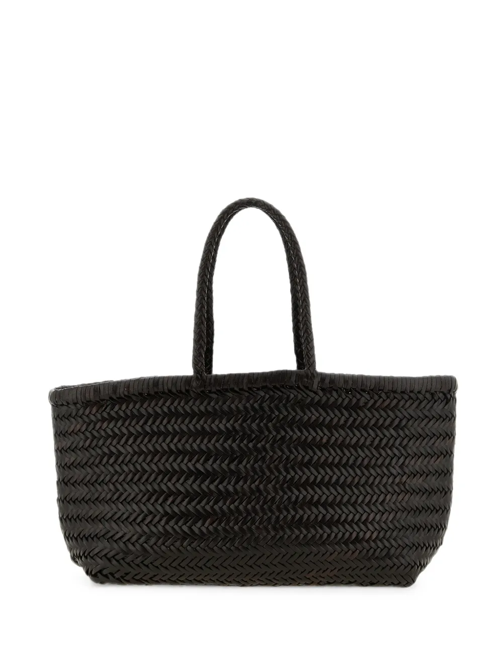DRAGON DIFFUSION big Bamboo Triple Jump woven leather shoulder bag - Marrone