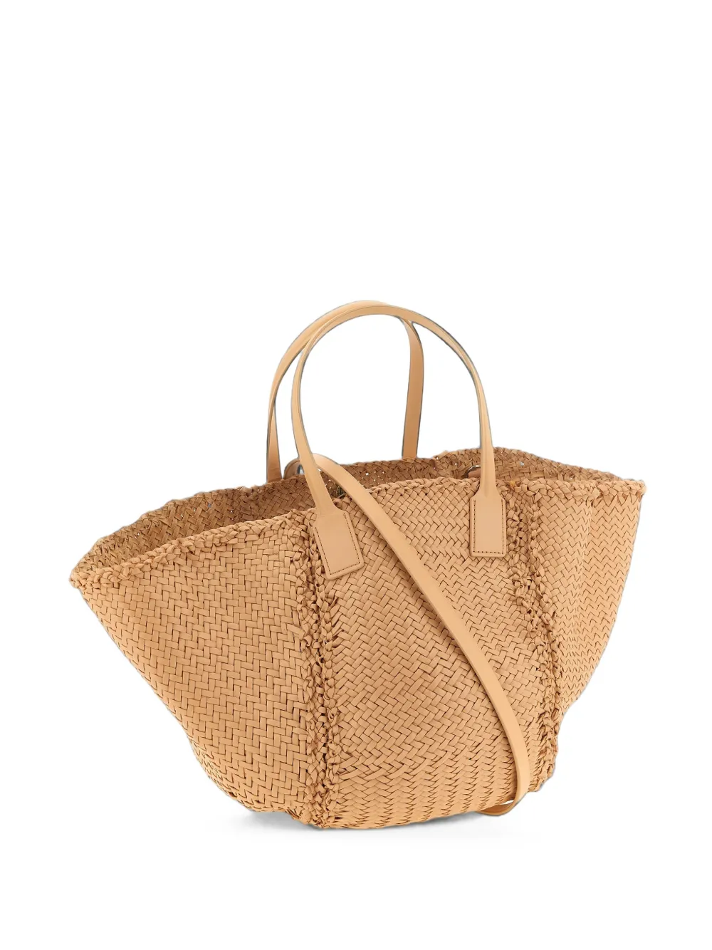DRAGON DIFFUSION Teresa Maxi Cabas hand-woven tote bag - Toni neutri