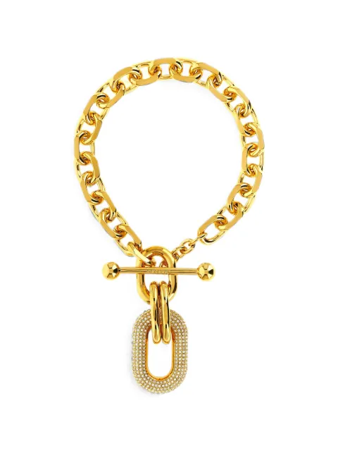 Rabanne crystal-pendant chunky-link necklace