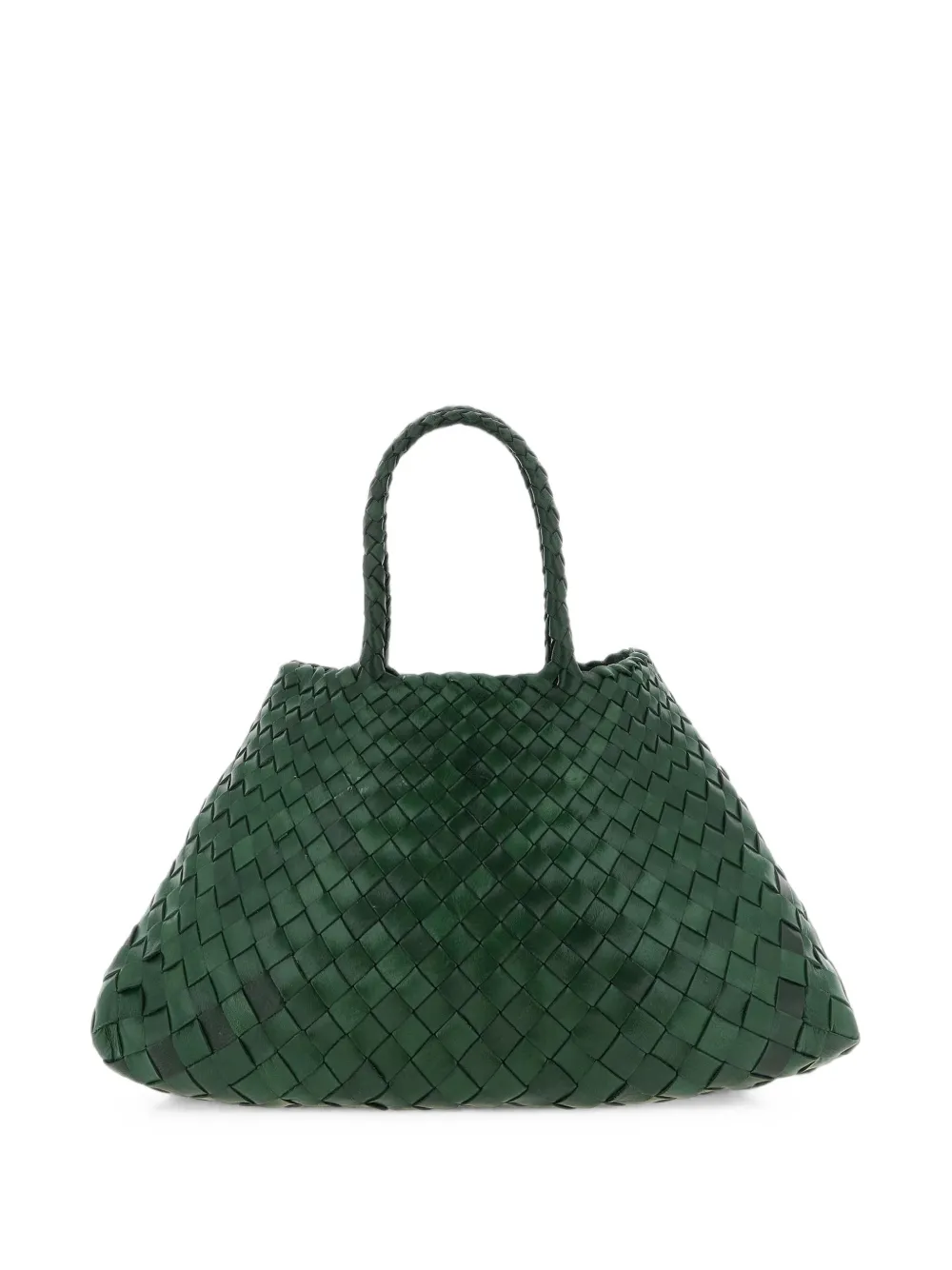 DRAGON DIFFUSION Santa Croce woven leather tote bag - Verde