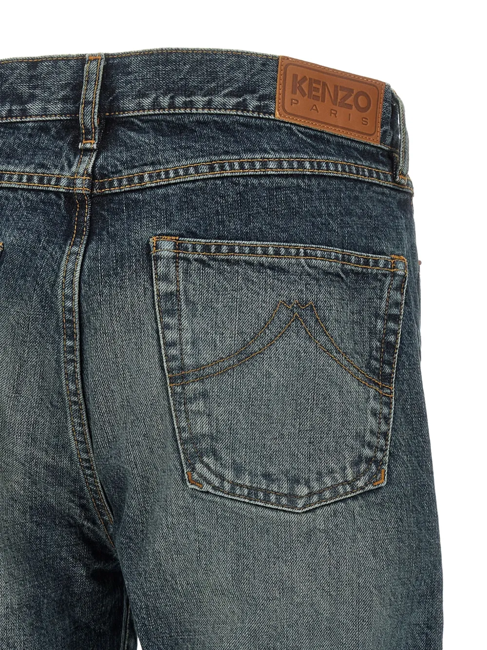 Kenzo Boke Flower jeans met knopen Blauw