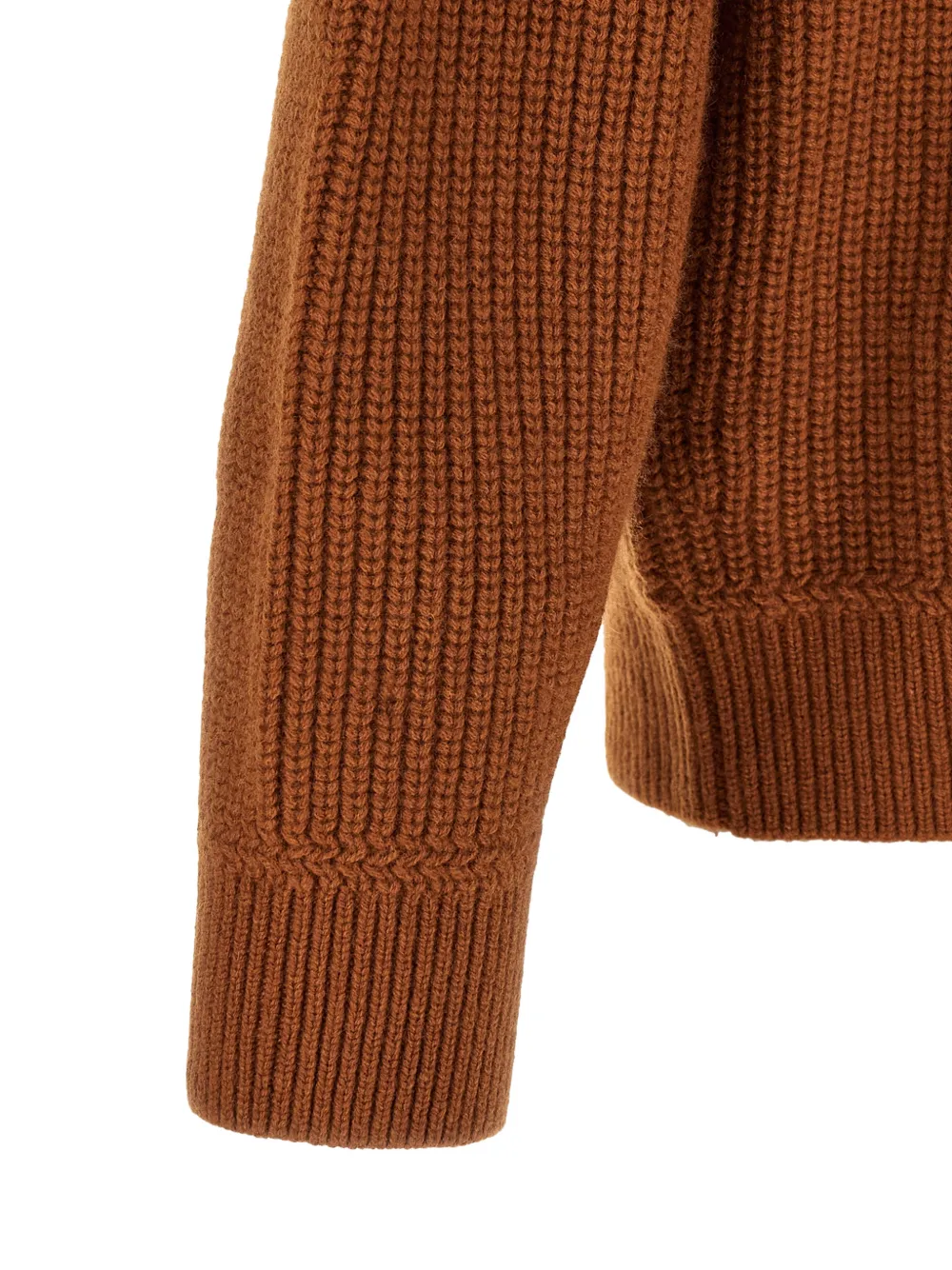 MARANT Mael ribgebreid vest Bruin