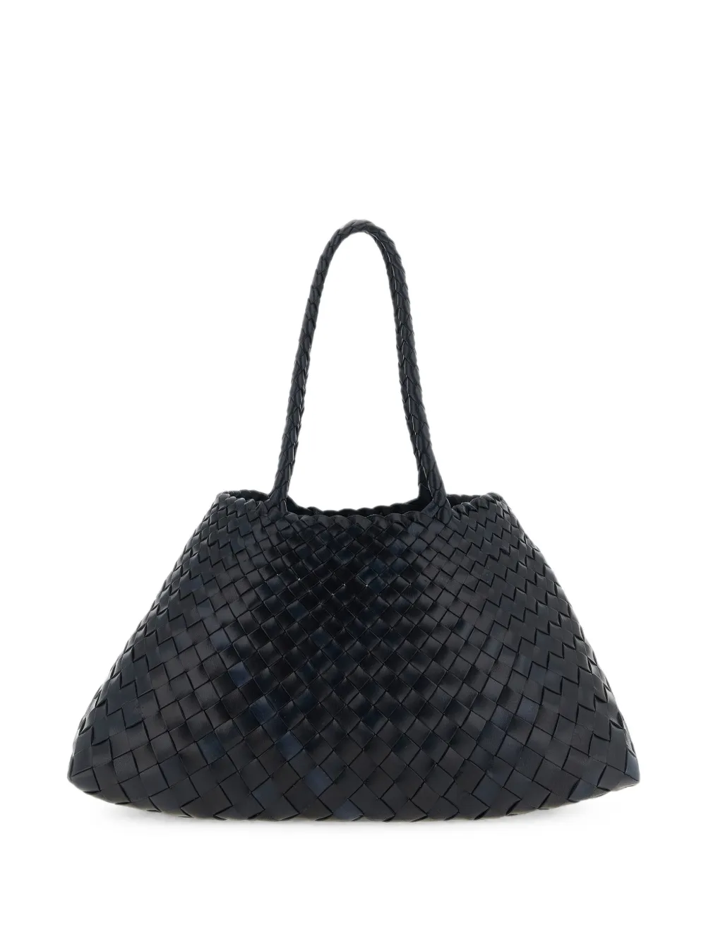 DRAGON DIFFUSION big Santa Croce woven shoulder bag - Blu