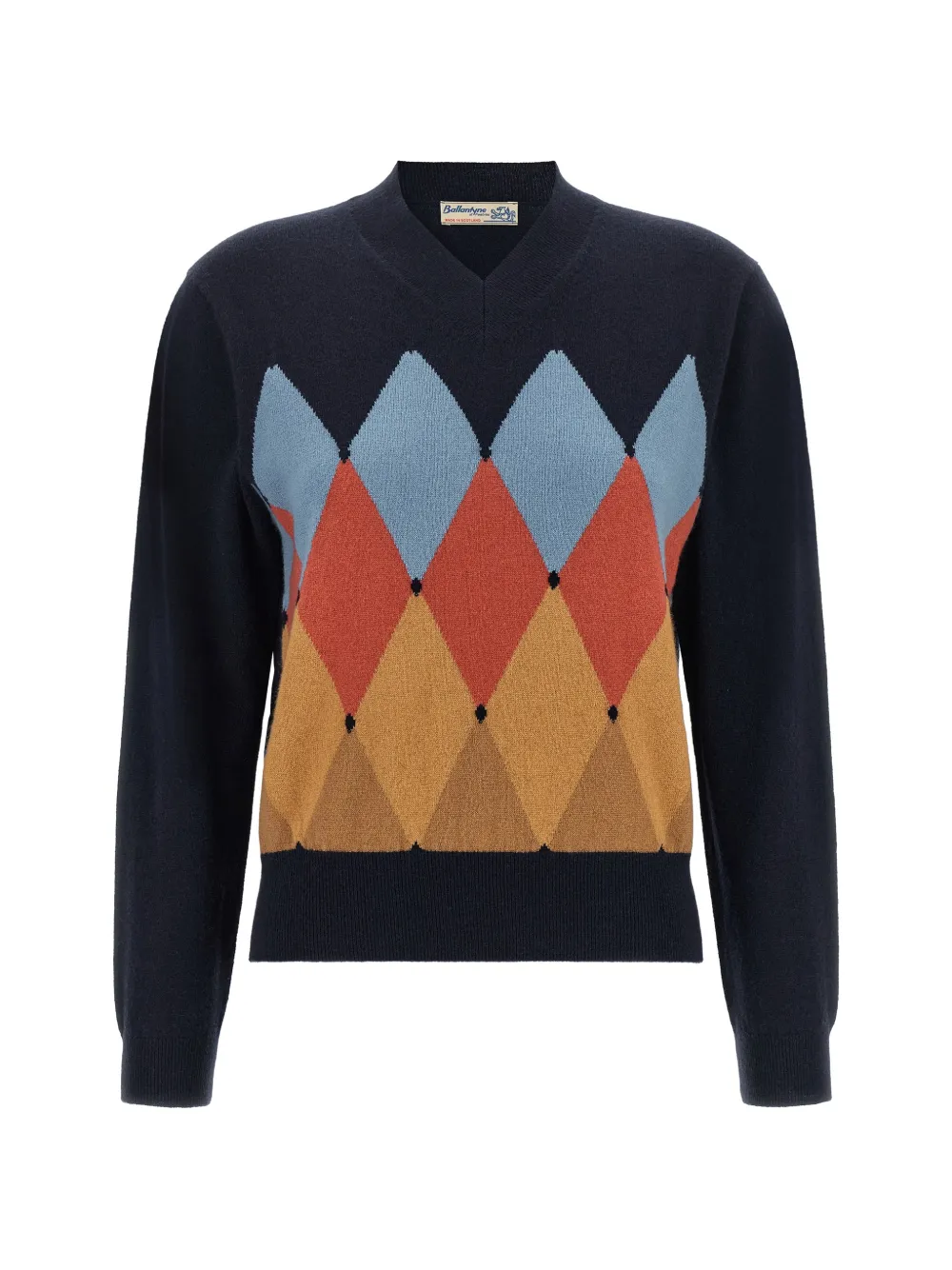 Ballantyne argyle V-neck sweater