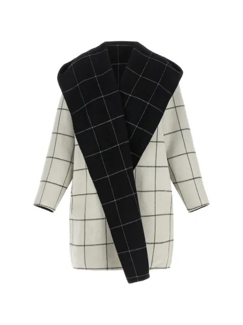 TOTEME check-pattern hooded coat