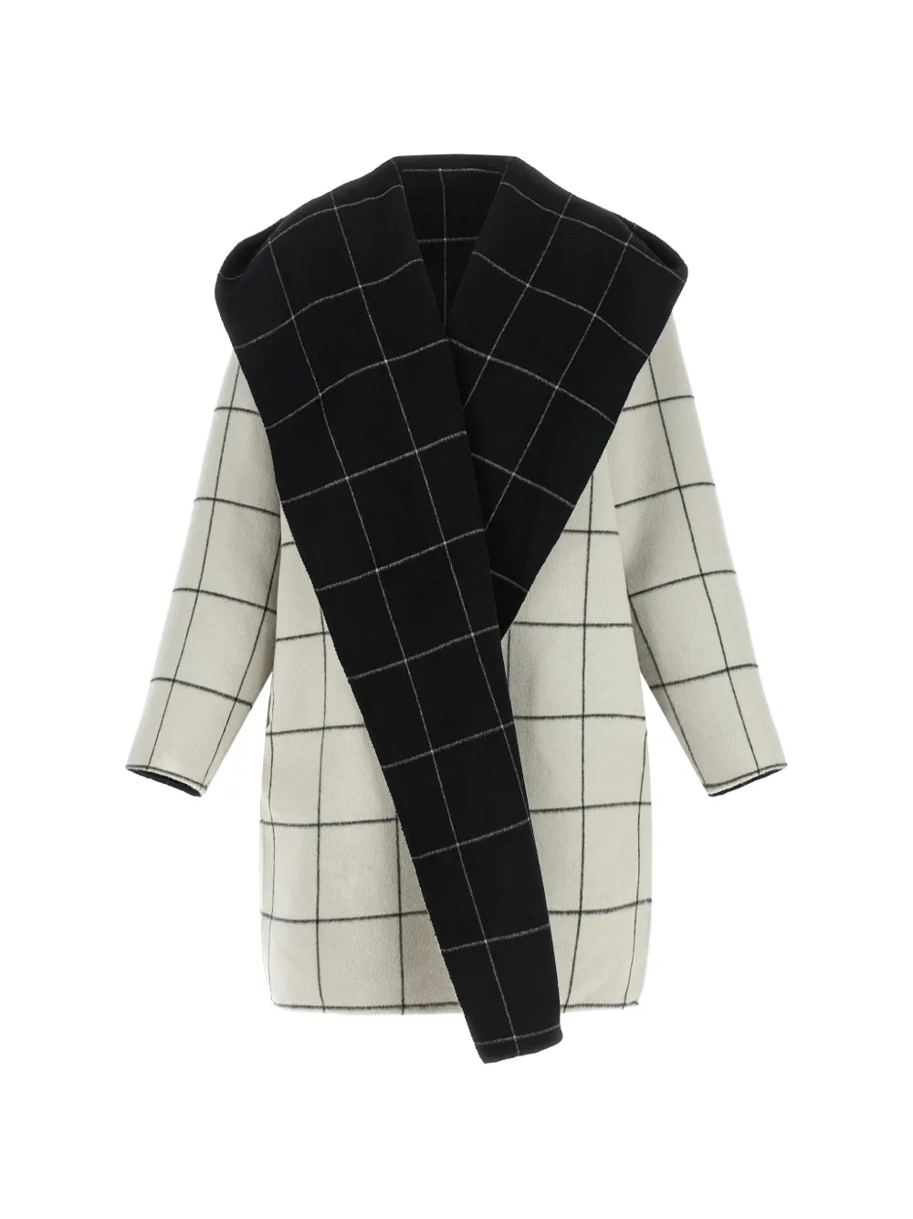 TOTEME check-pattern hooded coat