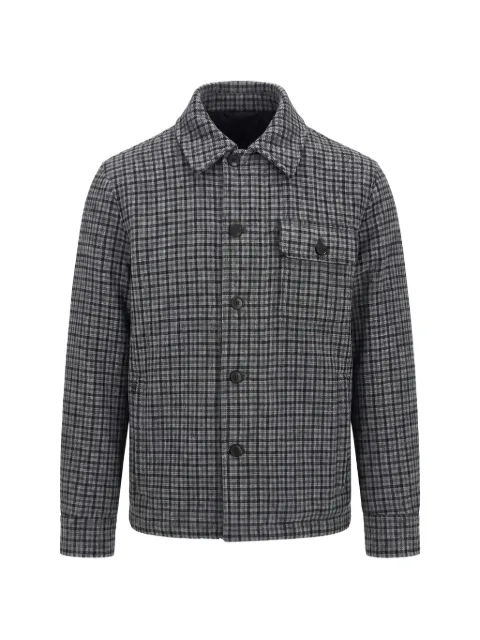 Moncler check-pattern button-up jacket