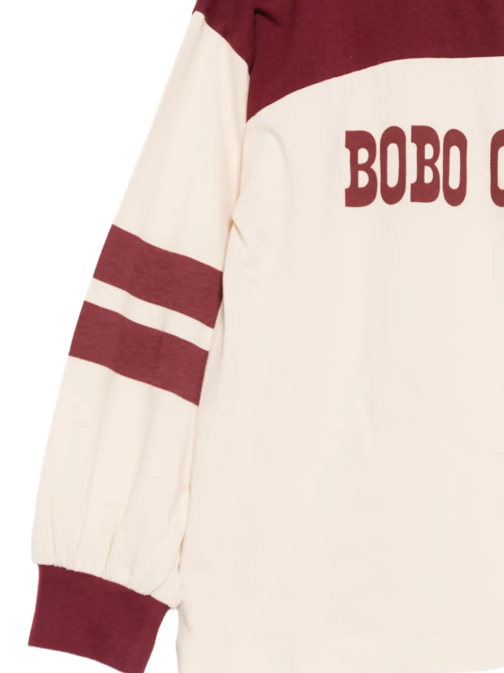Bobo Choses logo-print panelled T-shirt Beige