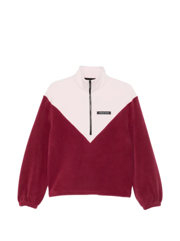 Canada Goose Colour-block Fleece Sweatshirt in Red