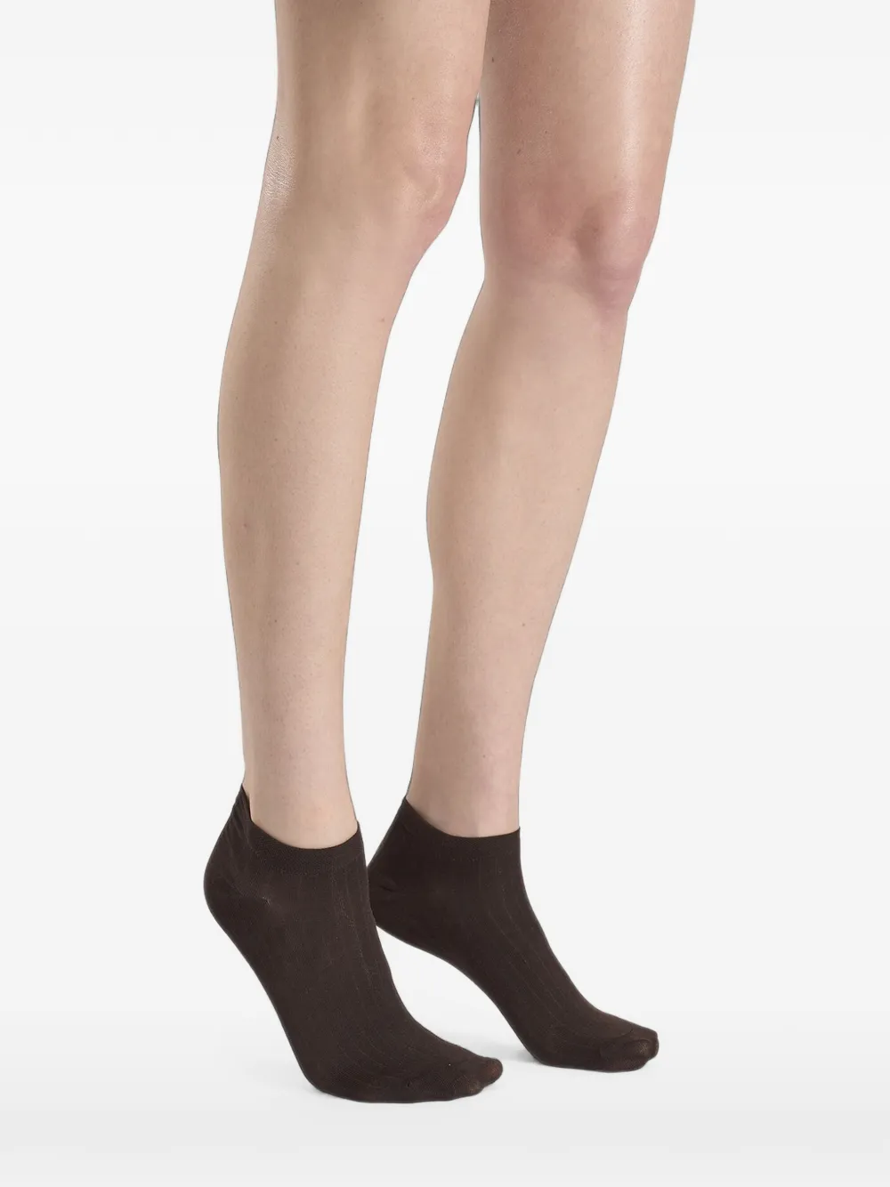 Wolford Ribgebreide sokken Bruin