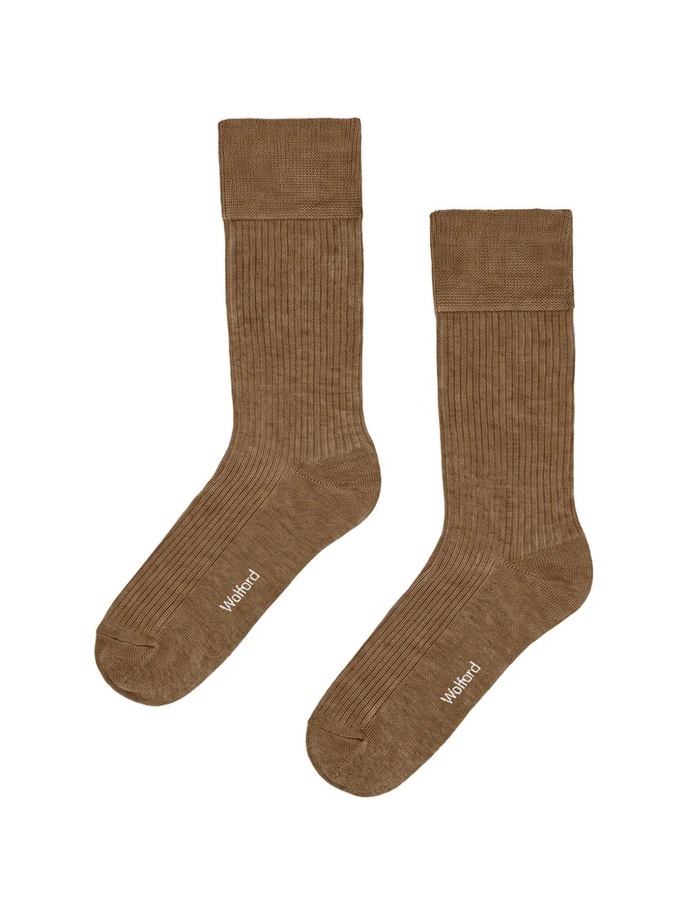 Wolford ribbed stretch-cotton socks - Marrone