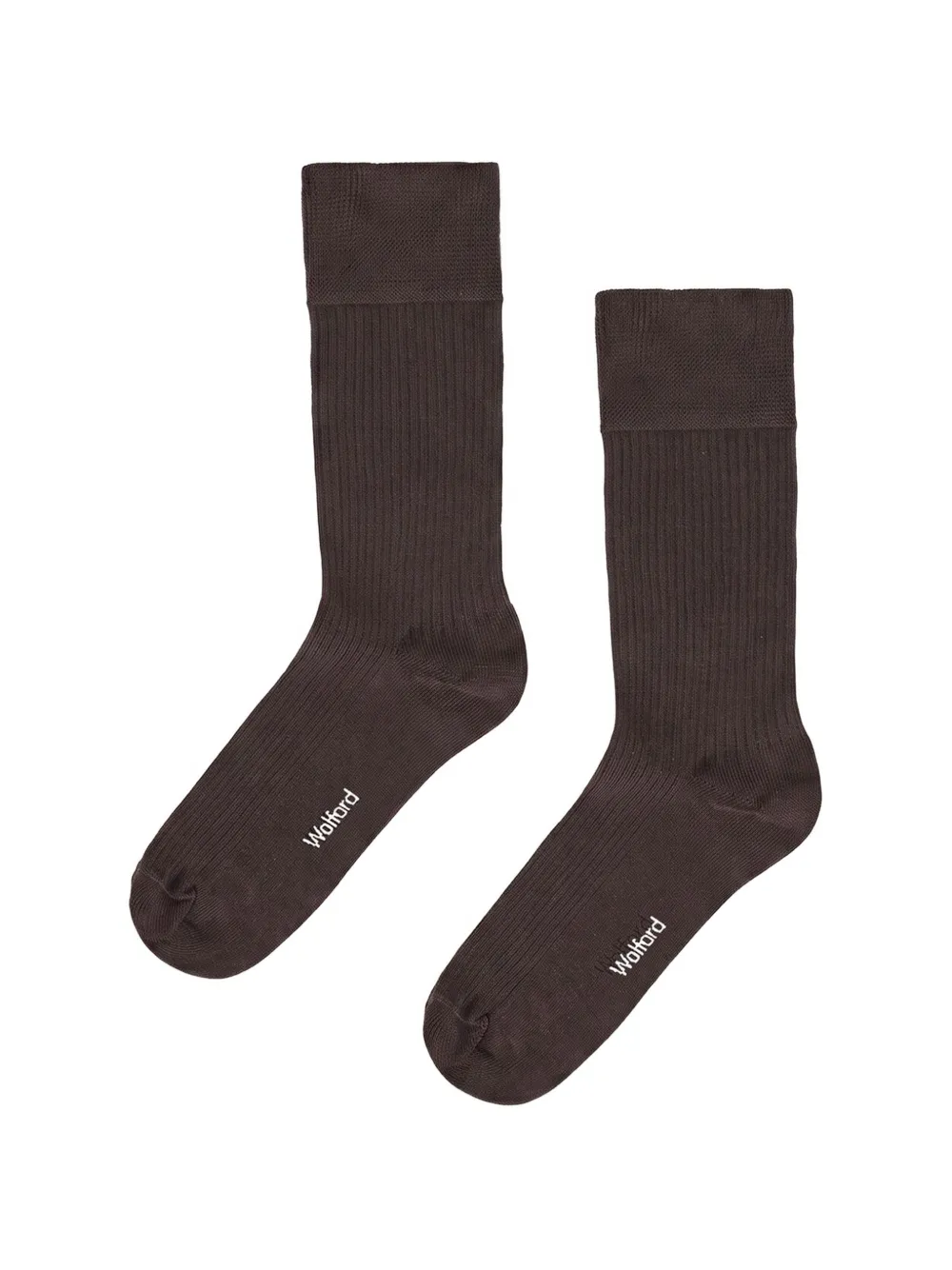 Wolford ribbed stretch-cotton socks - Marrone