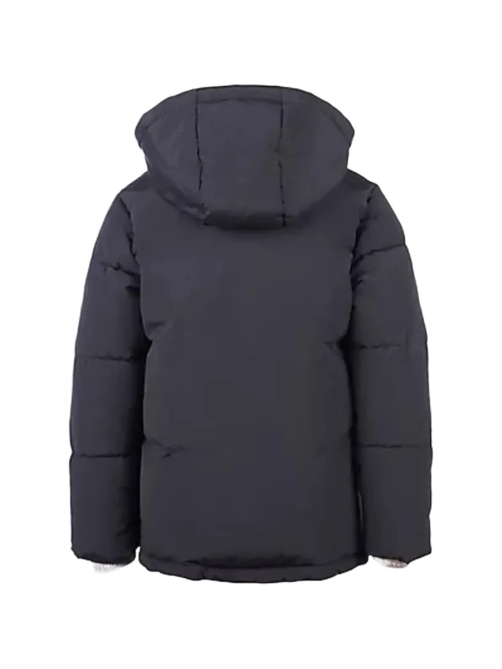 New Balance Kids hooded padded jacket Zwart