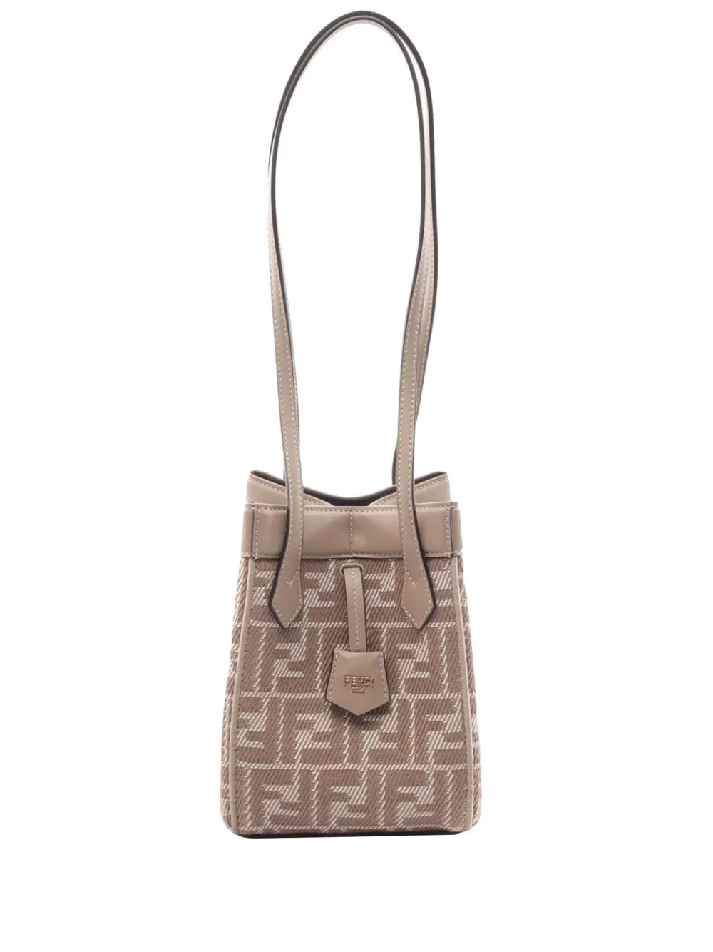 Fendi Pre-Owned 2010-2026 Mini FF Denim Origami shoulder bag - Toni neutri