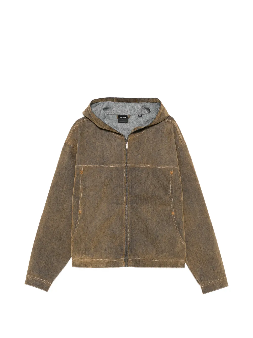 Daily Paper acid-wash hooded jacket