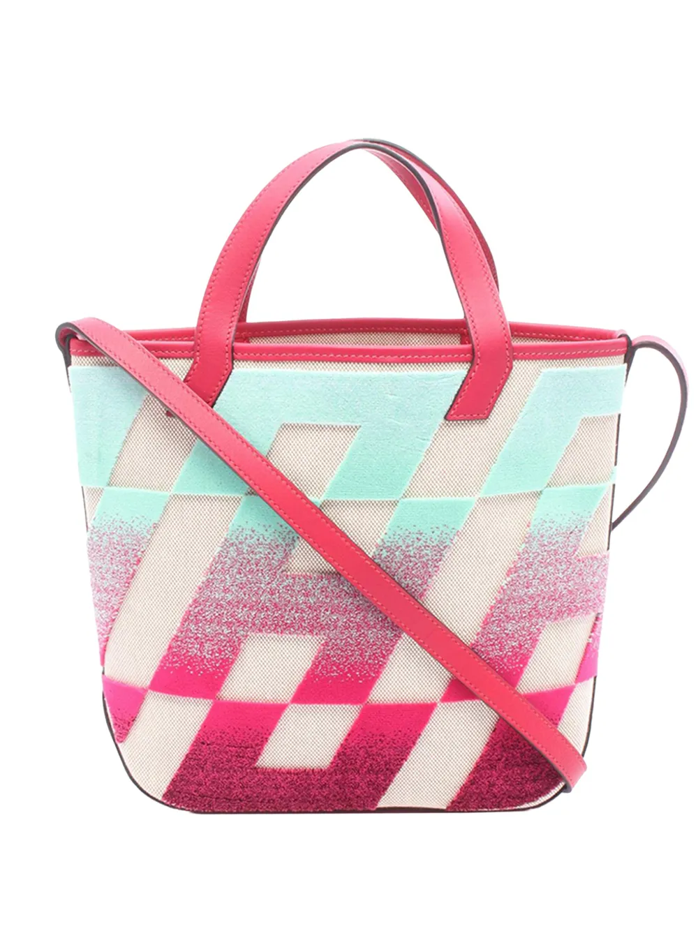 Hermès Pre-Owned 2020 Toile and Swift Cabas H en Biais 27 satchel - Rosa