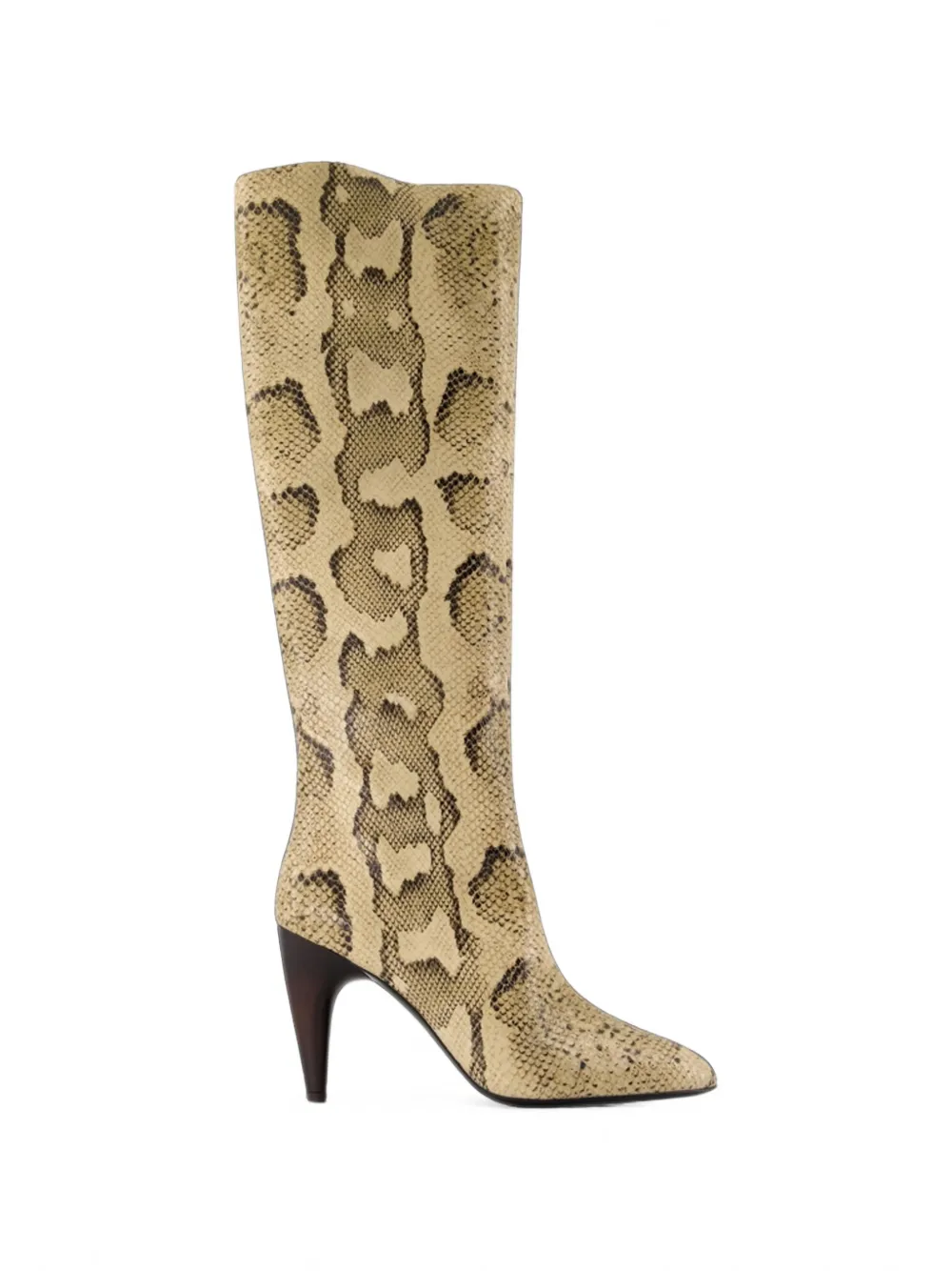 ISABEL MARANT Jany snake-effect boots - Toni neutri