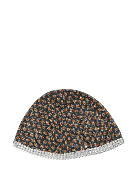 Rabanne gorro de malla con estampado Black Liberty