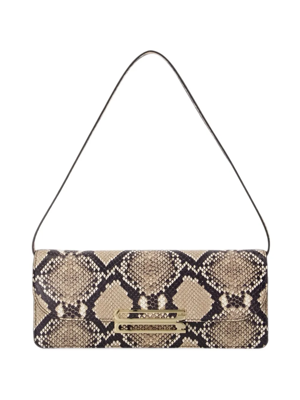 Victoria Beckham Dorian snakeskin-effect shoulder bag - Toni neutri