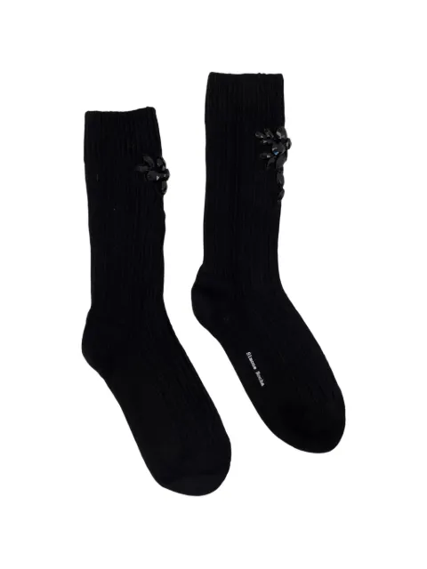 Simone Rocha crystal-embellished chunky-knit socks