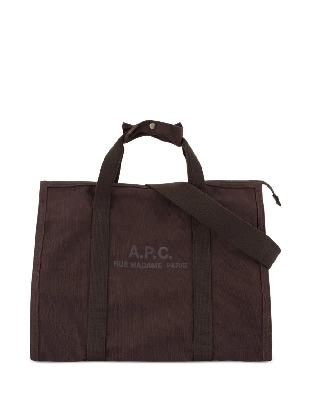 A.P.C. Recuperation logo-print bag - Marrone