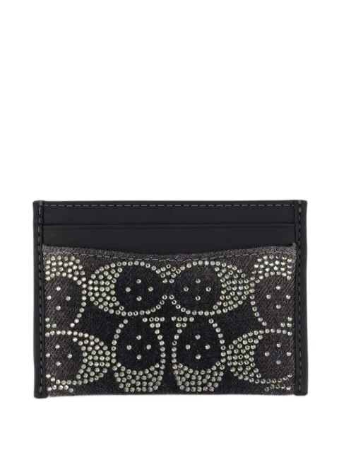 Coach Essential card case with crystal signature