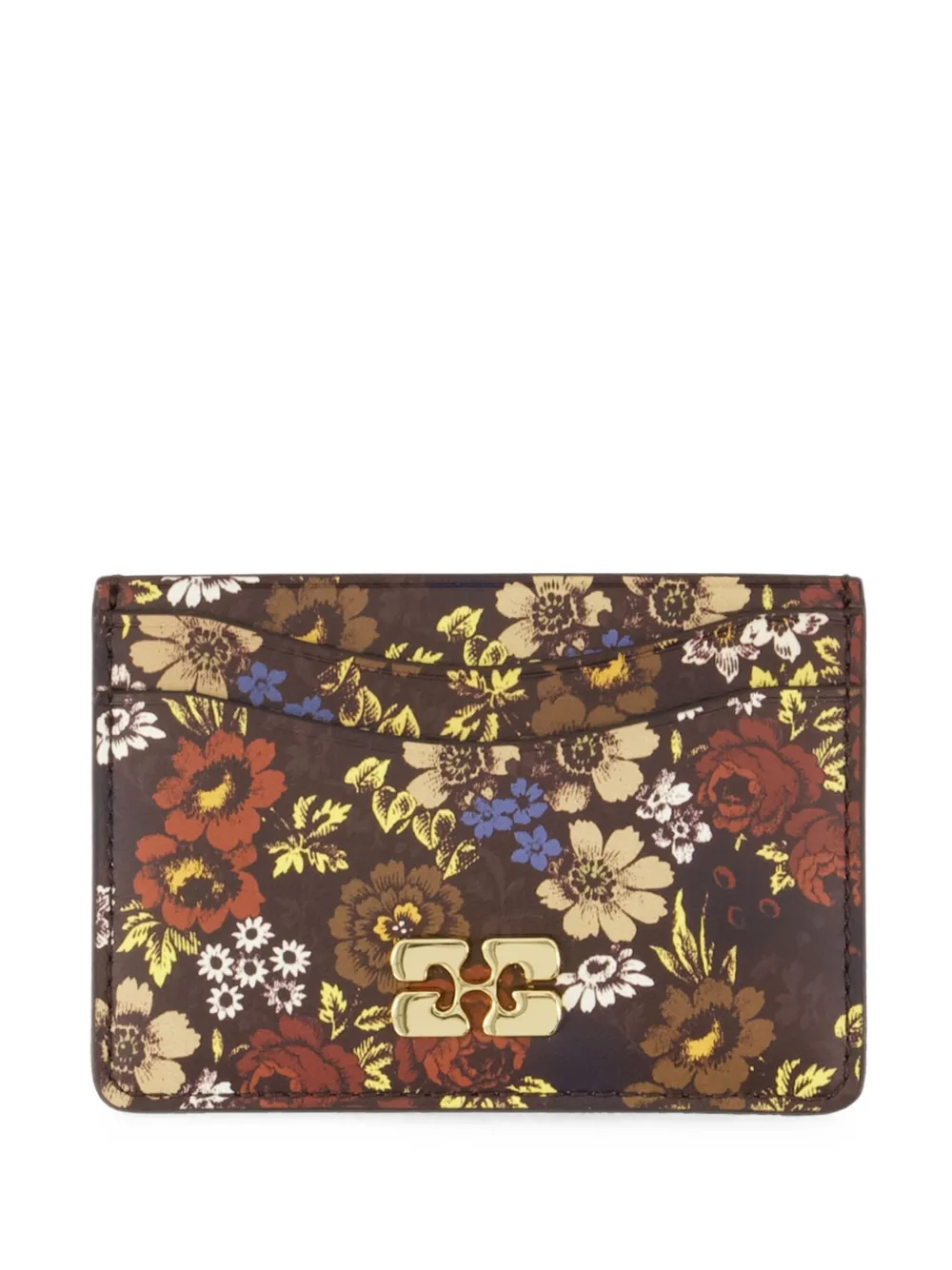 GANNI floral-print wallet Bruin