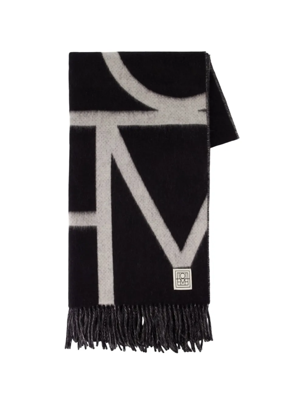 TOTEME monogram fringed scarf