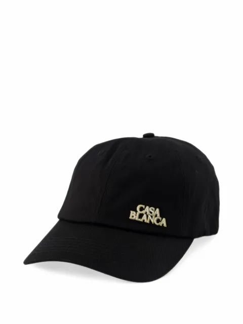 Casablanca black stacked logo rivet cap