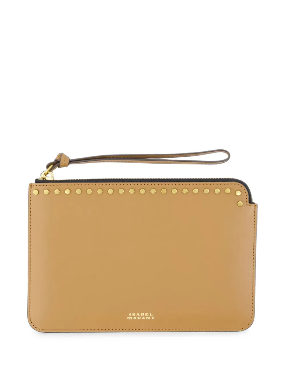 ISABEL MARANT leather Oskan flat pouch - Toni neutri