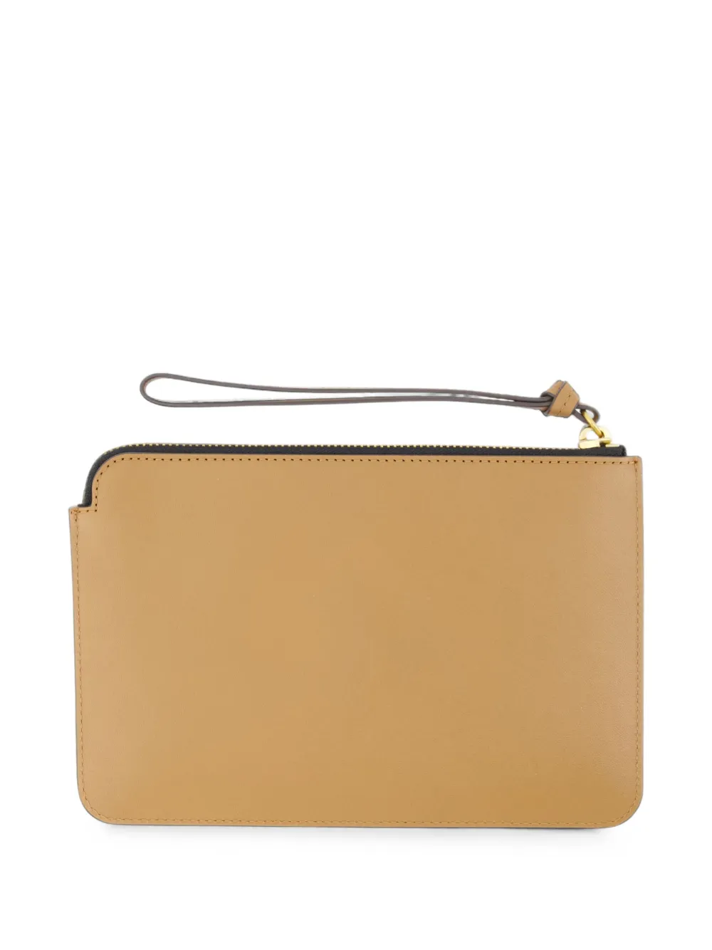ISABEL MARANT Oskan platte leren buidel Beige