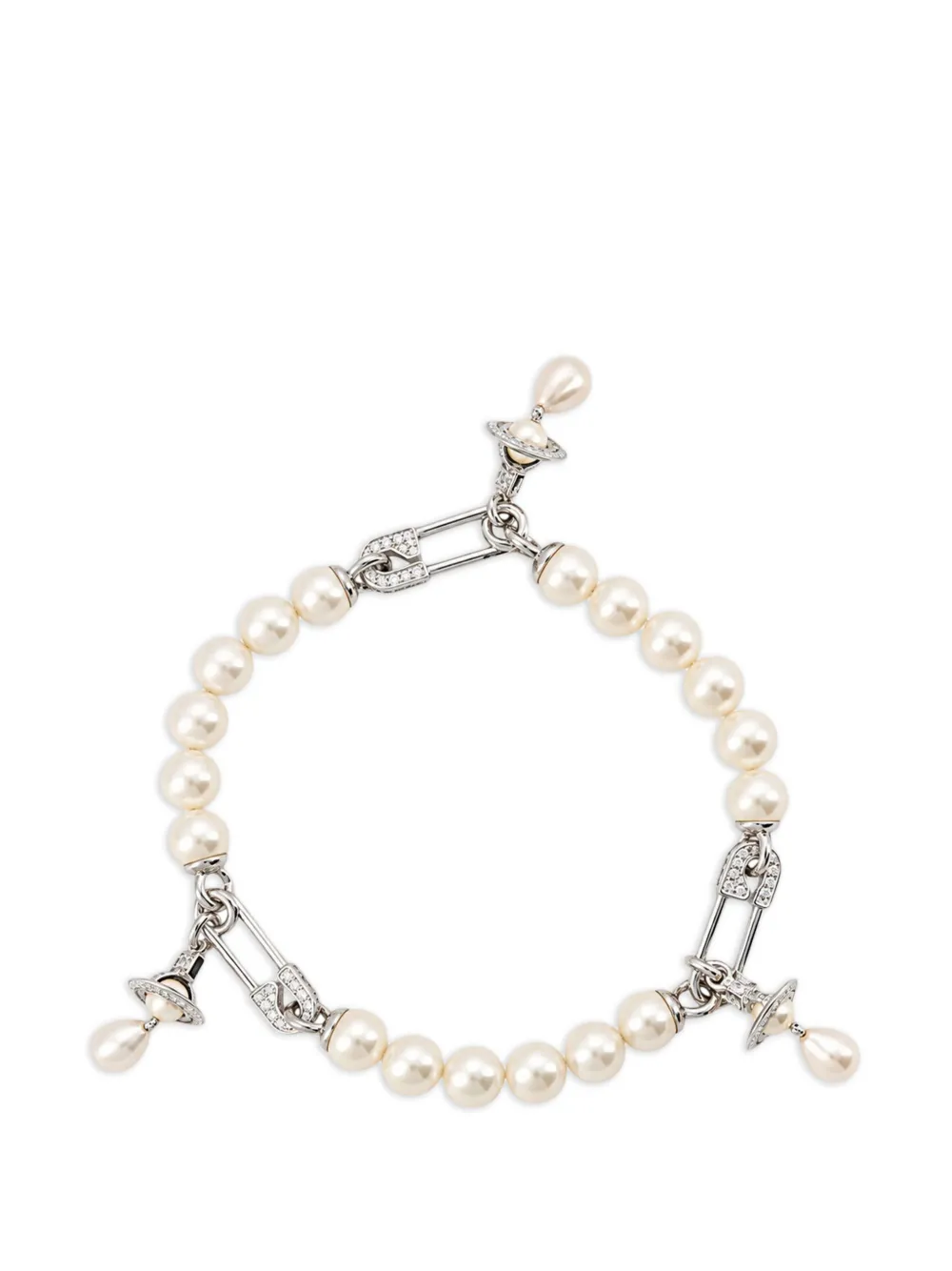 Vivienne Westwood Lucrece pearl bracelet - Argento