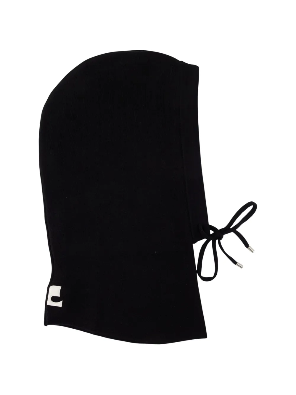 Courrèges logo-patch balaclava – Black