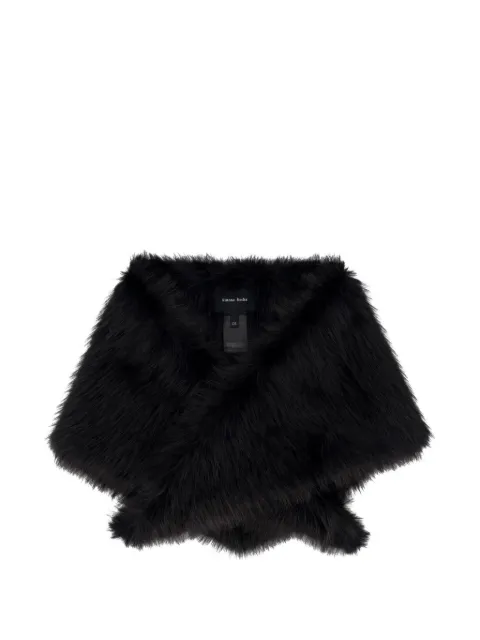 Simone Rocha crystal-embellished faux-fur scarf