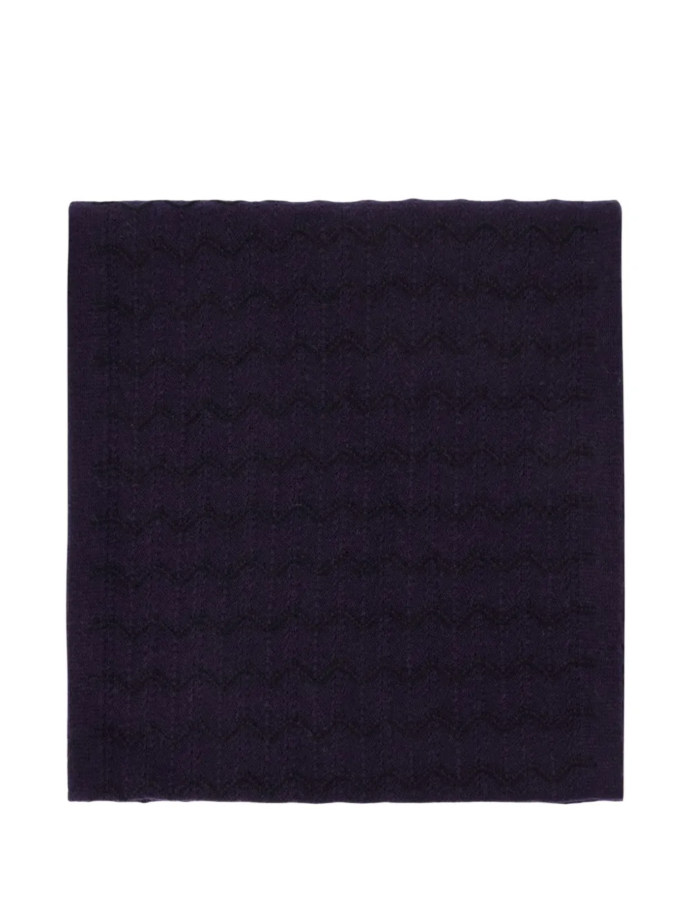 Officine Generale Gebreide sjaal met golvend patroon Blauw