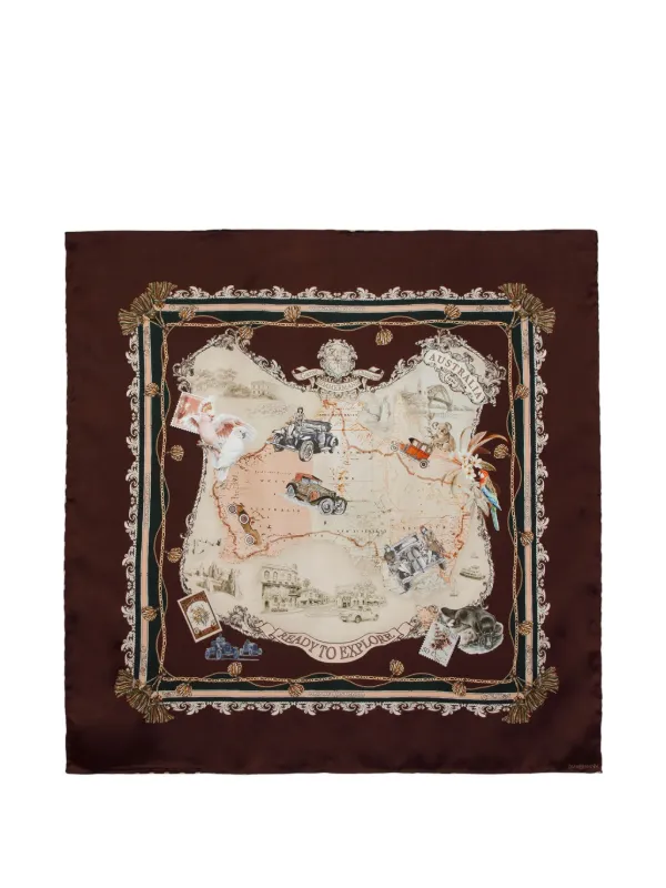 Zimmermann Printed Square Scarf in Brown