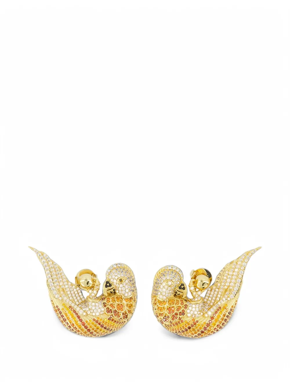 ZIMMERMANN Plume pavé studs - Gold