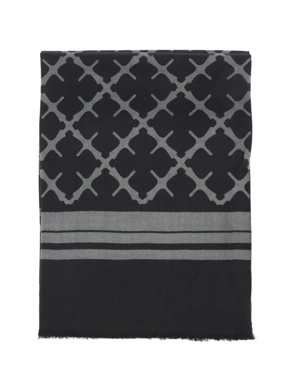 By Malene Birger Cornelis monogram-pattern scarf - Nero