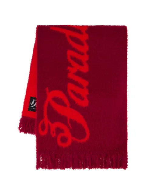 3.PARADIS logo-intarsia scarf