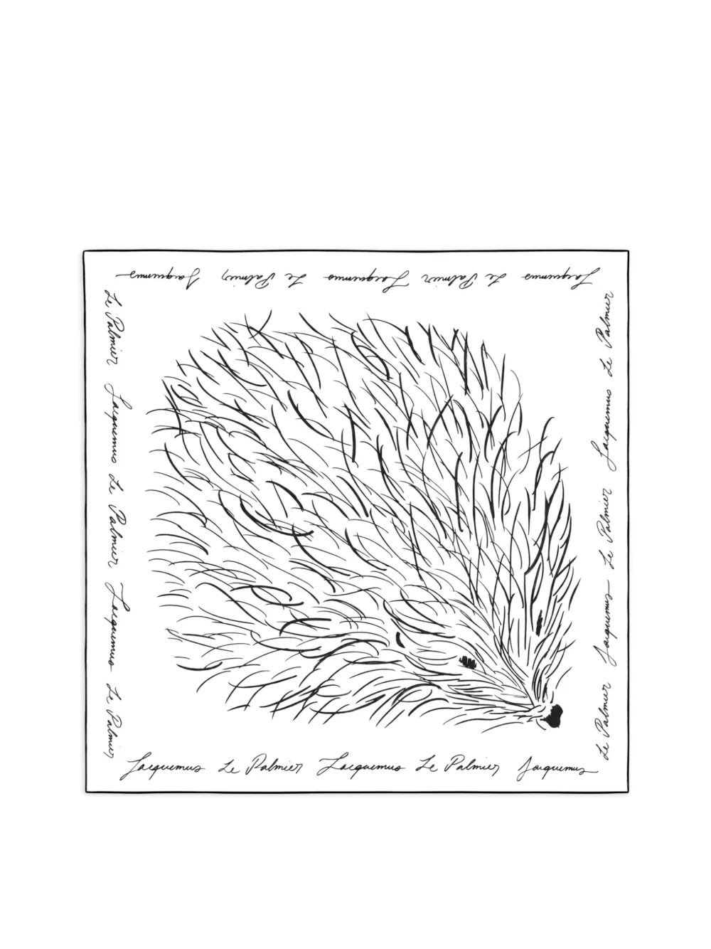 Jacquemus Le Foulard Herisson hedgehog-print silk scarf · One Size