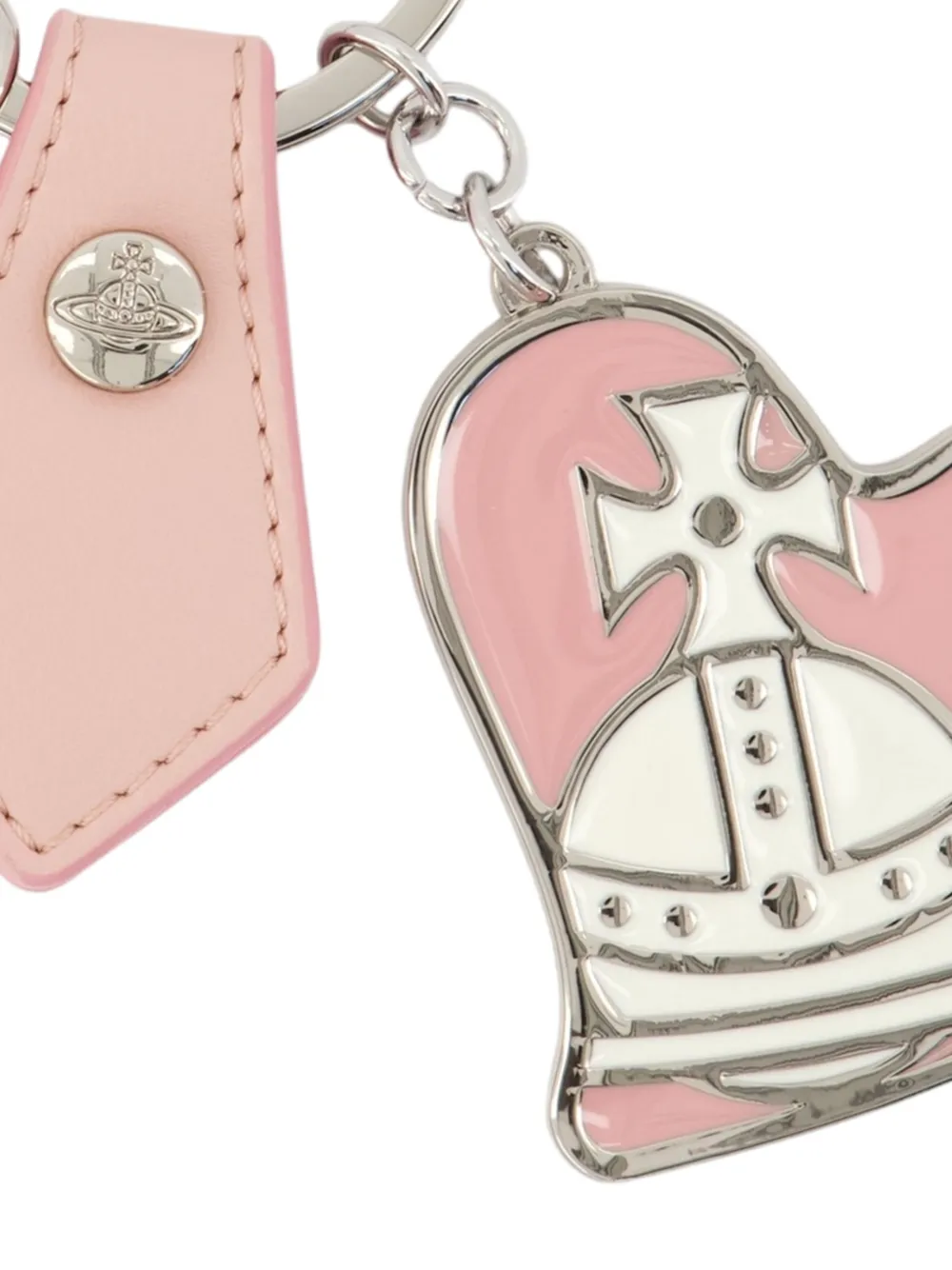 Vivienne Westwood Orb heart keyring Roze