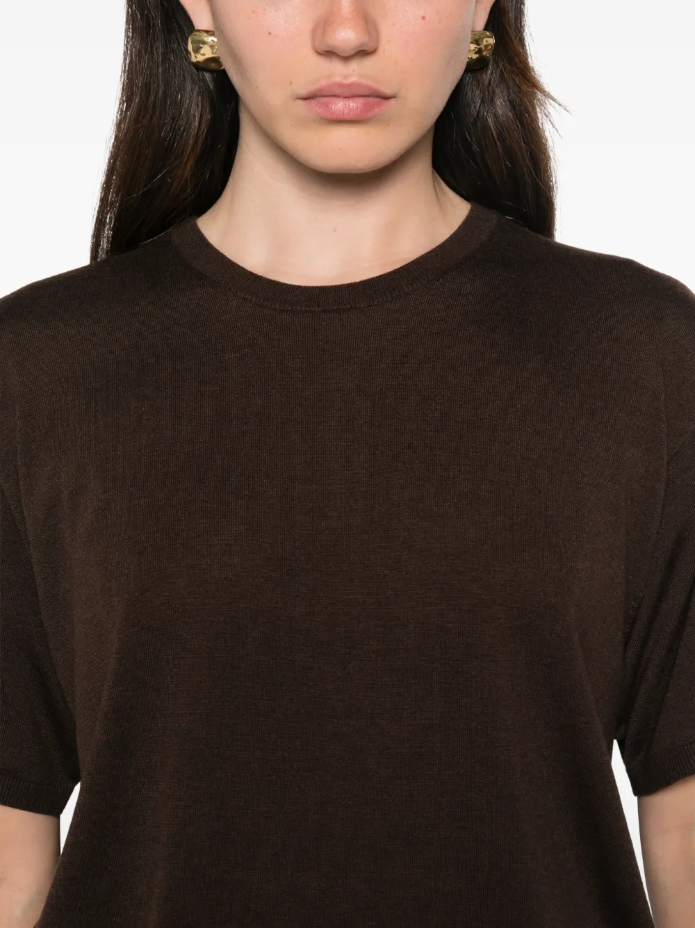 TOTEME Top met ronde hals Bruin