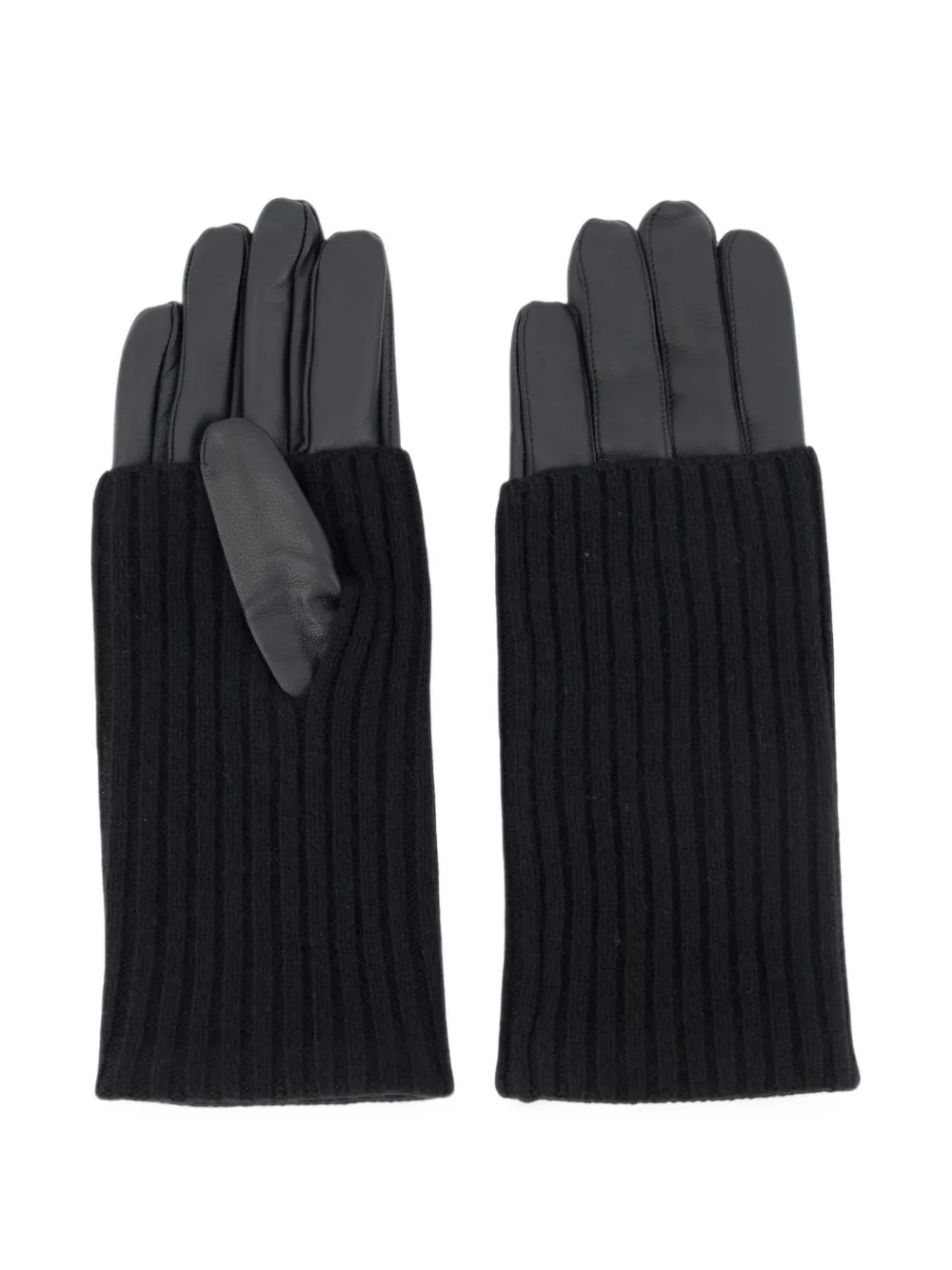 SAMSOE SAMSOE Salaras ribbed-knit gloves - Nero