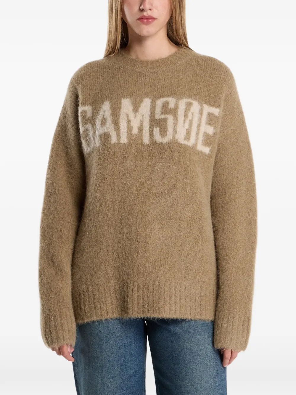 SAMSOE SAMSOE Sajeanne logo-intarsia sweater - Toni neutri