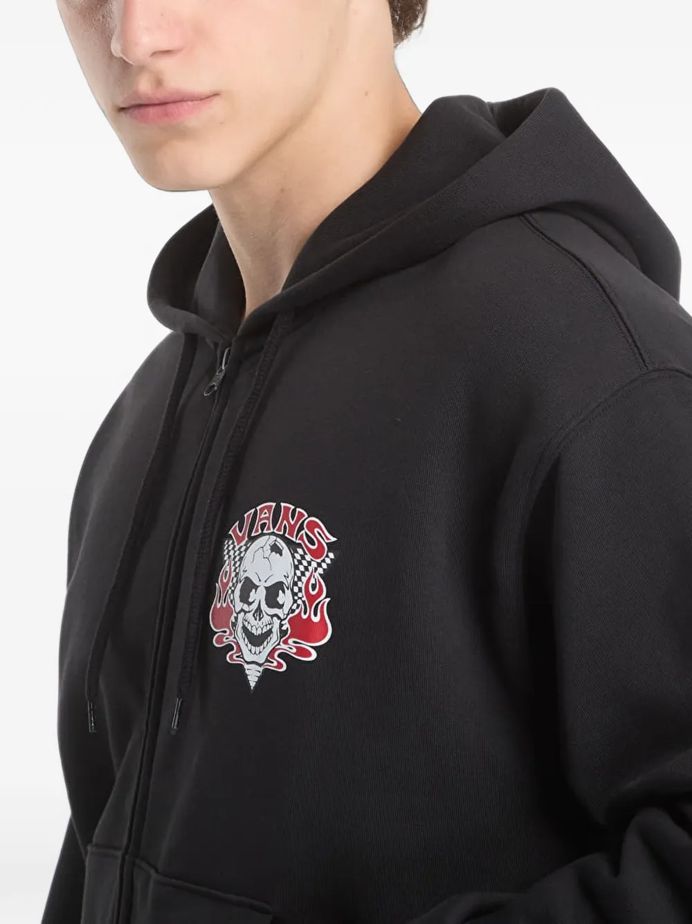 Vans Blaze Head hoodie met grafische print en rits Zwart