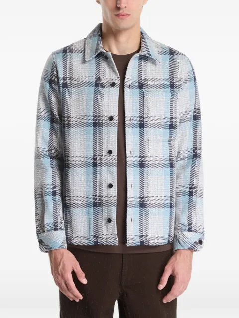 SAMSOE SAMSOE check-pattern button-down shirt jacket