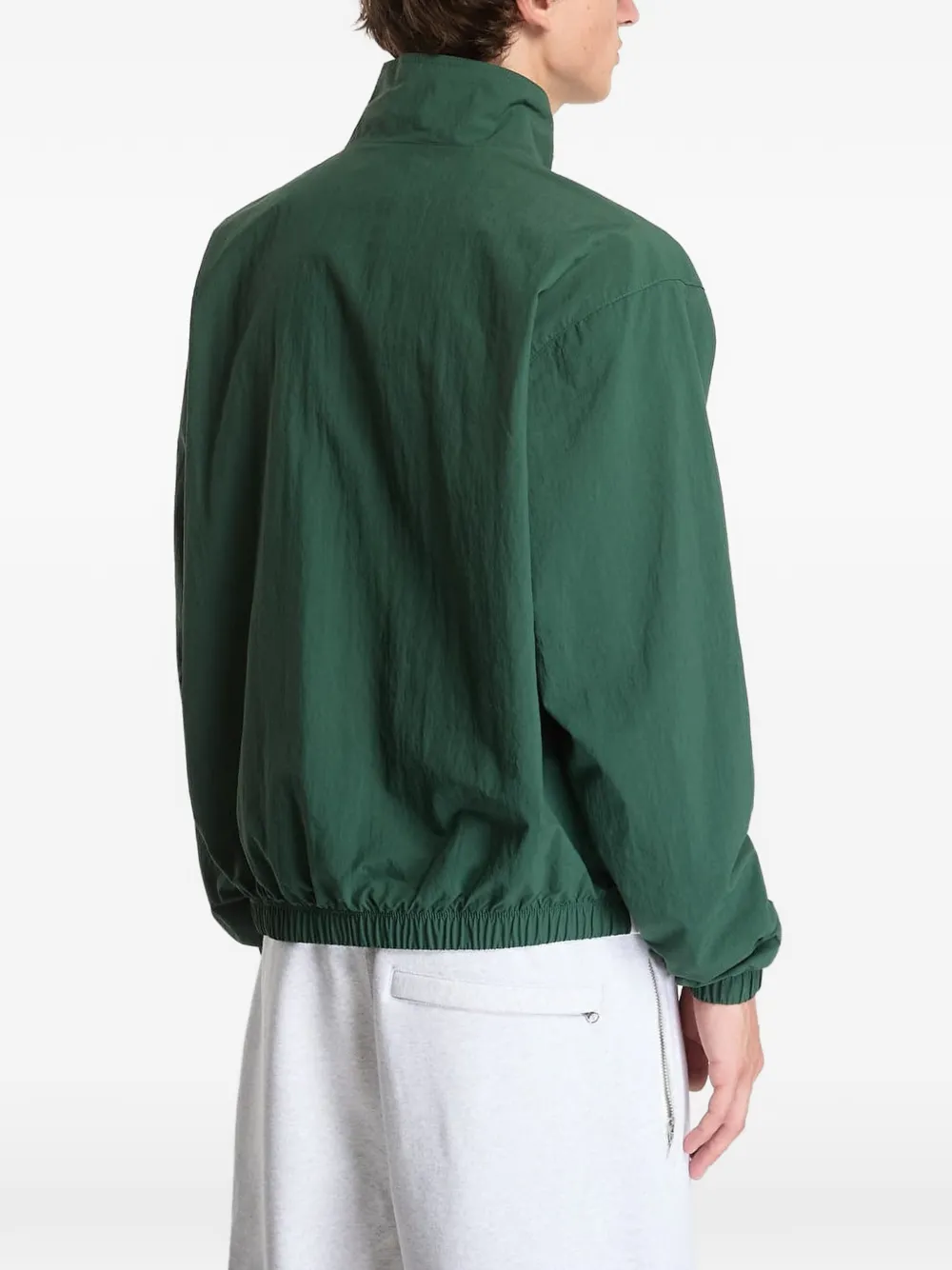 Nike Club logo-embroidered jacket Groen